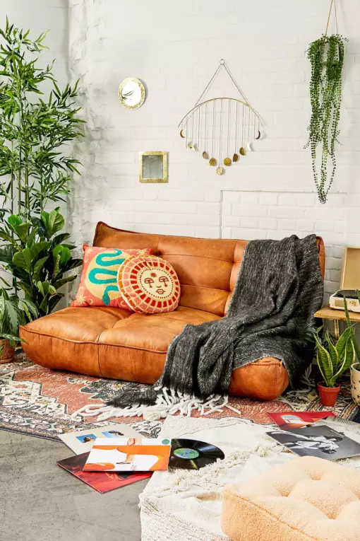 Greta Two-Seater Faux Leather Sofa Bed