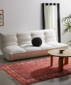 Greta White Boucle XL Sofa Bed