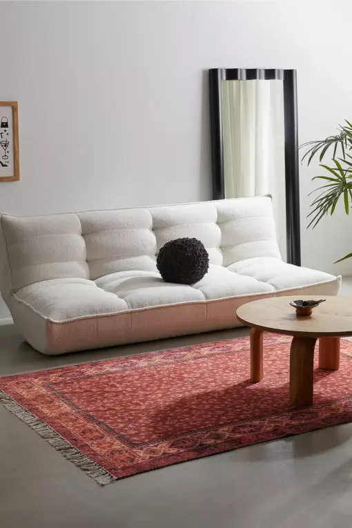 Greta White Boucle XL Sofa Bed