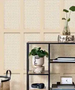 Cane Panel Panelling Wallpaper
