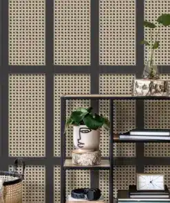 Cane Panel Panelling Wallpaper