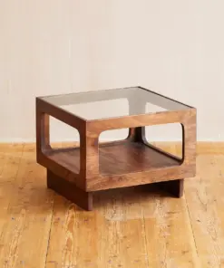 Cynthia Glass Top Square Coffee Table